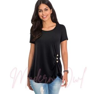 SS Top with Button Side Detail